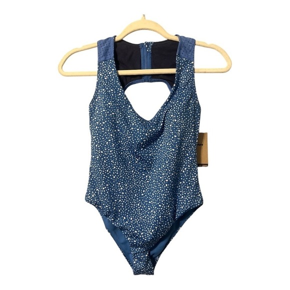 Nike Swim Women's Blue/White Open Back One Piece, Small - Picture 2 of 9